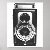 Vintage B&W-Kamera Poster (Vorne)
