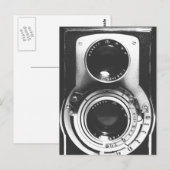 Vintage B&W-Kamera Postkarte (Vorne/Hinten)