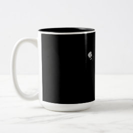 Vintage b&w Mug Zweifarbige Tasse