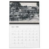 Vintage B&W Postkarten-Ansichten von Vichy Kalender (Mär 2026)