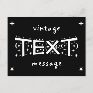 Vintage B&W-Textnachricht Postkarte