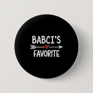 Vintage Babcis Lieblingskind Zitat Herz Polnisch Button