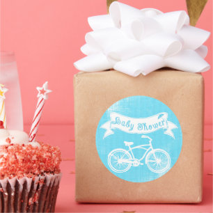 Vintage Baby Boy Fahrrad Shower Aufkleber