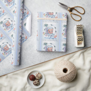 Vintage Baby Boy individuelle Babyparty-Geschenkpa Geschenkpapier