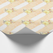 Vintage Baby Boy Yellow, Orange & Gray Baby Dusche Geschenkpapier (Ecke)