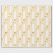 Vintage Baby Boy Yellow, Orange & Gray Baby Dusche Geschenkpapier (Flach)