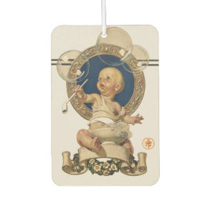 Vintage Baby Bubbles von J.C. Leyendecker Nursery Autolufterfrischer