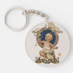 Vintage Baby Bubbles von J.C. Leyendecker Nursery Schlüsselanhänger