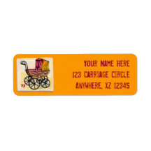 Vintage Baby Buggy Spielkarte