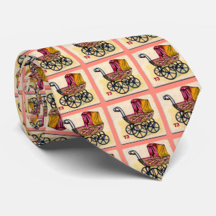 Vintage Baby Buggy Spielkarte Krawatte