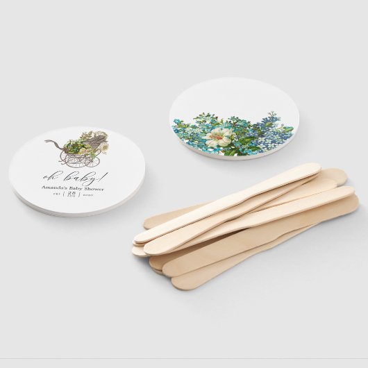 Vintage Baby-Carriage Baby-Dusche Fächer (Non-assembled)