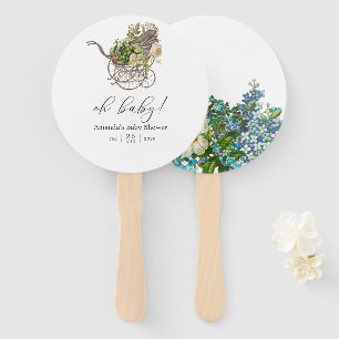 Vintage Baby-Carriage Baby-Dusche Fächer
