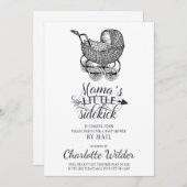 Vintage Baby Carriage Baby Shooter per Mail Einladung (Vorne/Hinten)