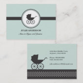 Vintage Baby Carriage Calling Card Telefonnummerkarte (Vorne/Hinten)