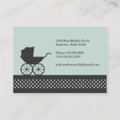 Vintage Baby Carriage Calling Card Telefonnummerkarte (Rückseite)