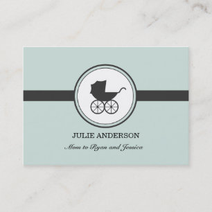 Vintage Baby Carriage Calling Card Telefonnummerkarte