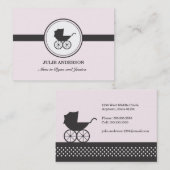 Vintage Baby Carriage Calling Card Telefonnummerkarte (Vorne/Hinten)