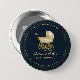 Vintage Baby Carriage Classic Baby Shower Button