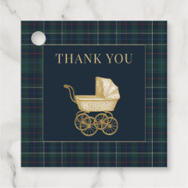 Vintage Baby Carriage Classic Baby Shower Geschenkanhänger