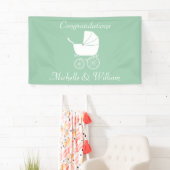 Vintage Baby Carriage Dusche schön Banner (Insitu)