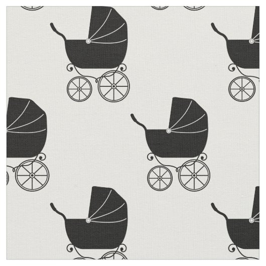 Vintage Baby-Carriage Stoff (Nahaufnahme)