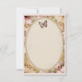 Vintage Baby-Dusche danken Ihnen Rosen u. Dankeskarte (Rückseite)