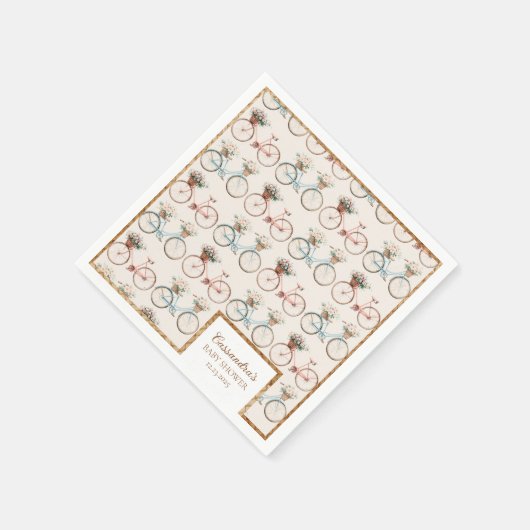 Vintage Baby-Dusche Serviette (Ecke)