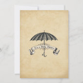 Vintage Baby-Duschen-Einladung II Einladung (Rückseite)