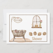 Vintage-Baby-Einladung