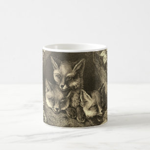 Vintage-Baby-Fuchs-Waldland 3 schlauen kleinen Füc Kaffeetasse