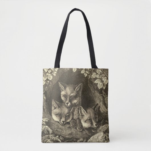Vintage-Baby-Fuchs-Waldland Tasche (Vorderseite)