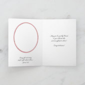 Vintage Baby Girl Religious Pink Roses Card Karte (Innenseite)