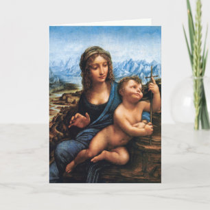 Vintage Baby Jesus und Madonna religiös christlich Feiertagskarte