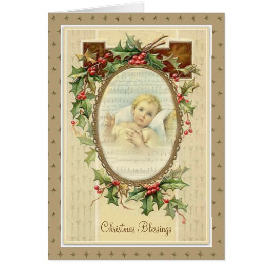 Vintage Baby-Jesus-Weihnachtsstechpalmen-Beeren u. (Vorne)