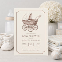 Vintage Baby-Kinderwagen Babyschubwagen Sepia Baby