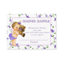Vintage-Baby-Mädchen-Baby-Party-Windel-Raffle