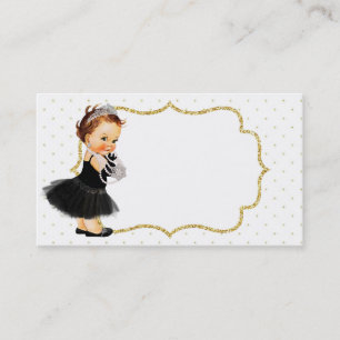 Vintage-Baby-Mädchen-Prinzessin-Geschäftskarte Visitenkarte