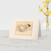 Vintage Baby-Note Karte (Gelbe Blume)