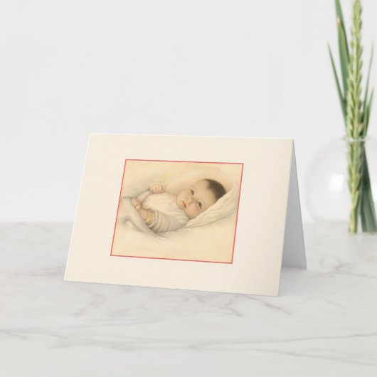 Vintage Baby-Note Karte (Vorderseite)