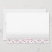 Vintage Baby Pink Gray Baby Dusche Einladungen (Rückseite)