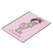 Vintage Baby-Prinzessin Pink Personalized Notizblock (Linke Seite)