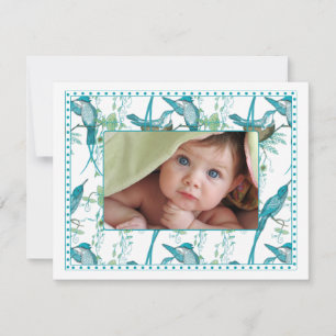 Vintage-Baby-Vogel-Familien-Baby-Foto-Ankündigung Ankündigung