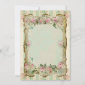 Vintage Babydusche Blumentee Einladung (Rückseite)