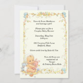 Vintage Babydusche Einladung (Vorderseite)