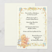 Vintage Babydusche Einladung (Vorne/Hinten)