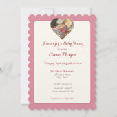 Vintage Babydusche Einladung (Rückseite)