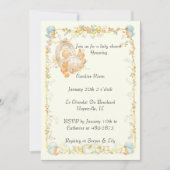 Vintage Babydusche Einladung (Vorderseite)