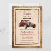 Vintage Babydusche für klassische Autos - Einladun Einladung (Vorderseite)