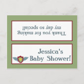 Vintage Babydusche Goody Bag Toppers Einladungspostkarte (Vorderseite)