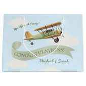 Vintage Babydusche Große Geschenktüte (Vorderseite)